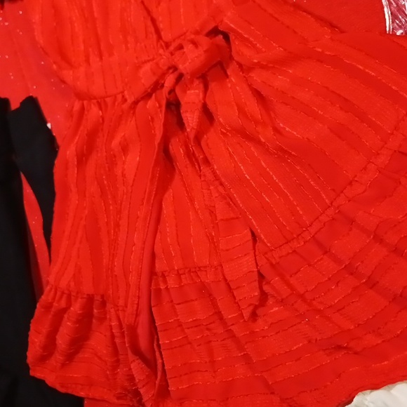 BEAUTIFUL HELLO MOLLY  MINI DRESS SLEEVES. COLOR RED, SIZE SMALL - Picture 6 of 7